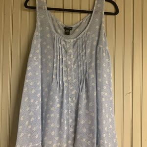Baby blue floral sleeveless top